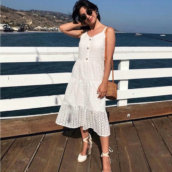 Shein Cotton Eyelet Midi Dress (S) - Picture 12 of 13